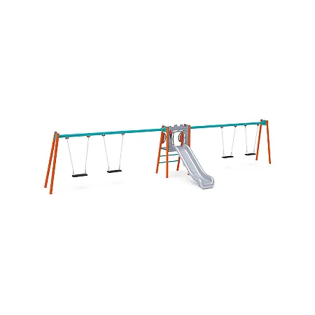Šmykľavka s hojdačkou - sedák 2x Klasik, 2x Baby VVZ-AP005-10